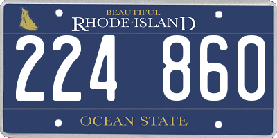 RI license plate 224860