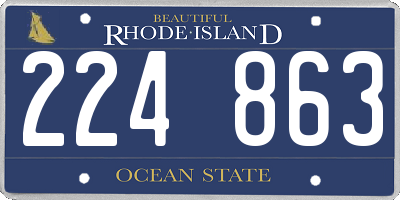 RI license plate 224863