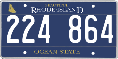 RI license plate 224864