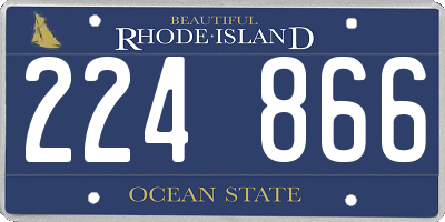 RI license plate 224866