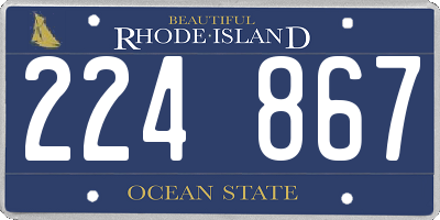 RI license plate 224867