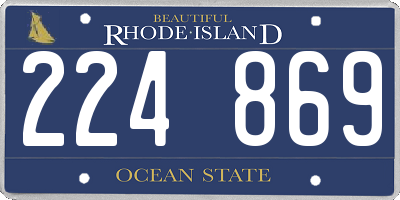 RI license plate 224869