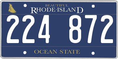 RI license plate 224872