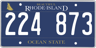 RI license plate 224873