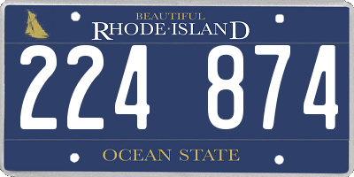 RI license plate 224874