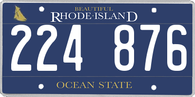 RI license plate 224876