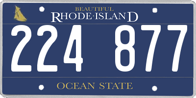 RI license plate 224877