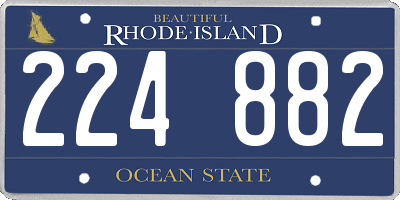 RI license plate 224882