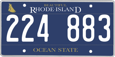 RI license plate 224883
