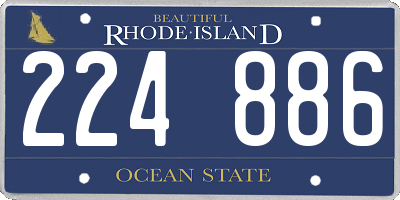 RI license plate 224886