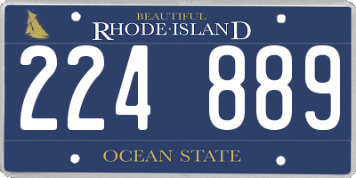 RI license plate 224889
