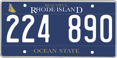 RI license plate 224890