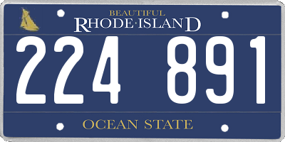RI license plate 224891