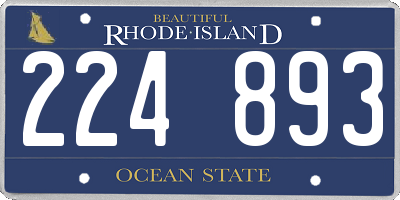 RI license plate 224893