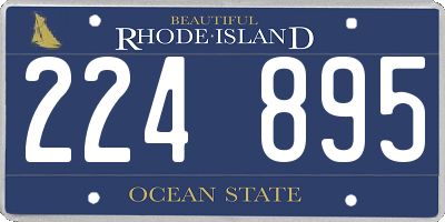 RI license plate 224895