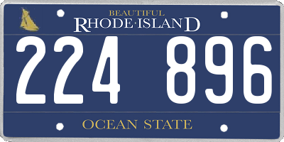 RI license plate 224896