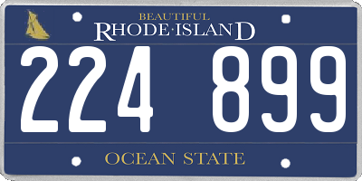 RI license plate 224899