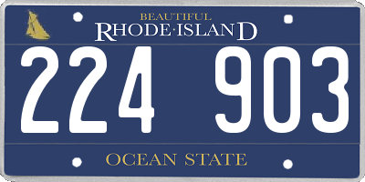 RI license plate 224903