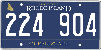 RI license plate 224904