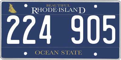 RI license plate 224905