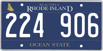 RI license plate 224906