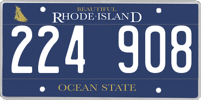 RI license plate 224908