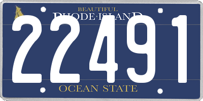 RI license plate 22491