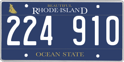 RI license plate 224910