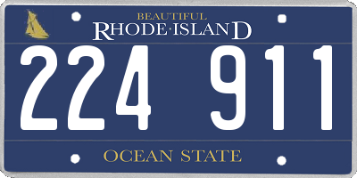 RI license plate 224911