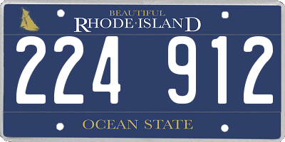 RI license plate 224912