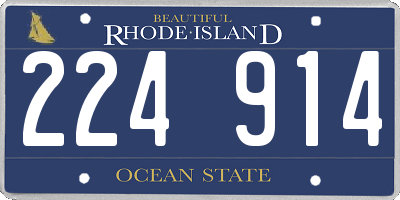 RI license plate 224914