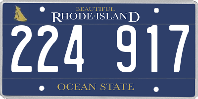 RI license plate 224917
