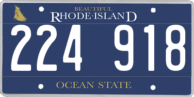 RI license plate 224918