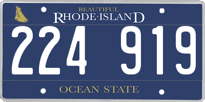 RI license plate 224919