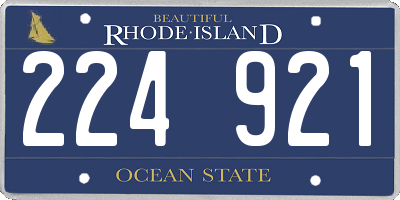 RI license plate 224921