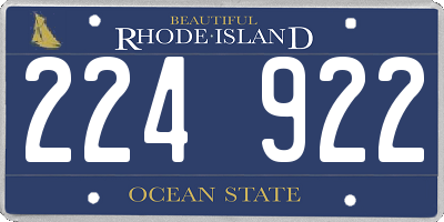 RI license plate 224922