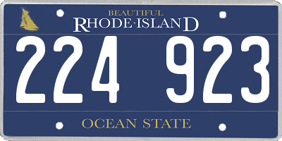 RI license plate 224923