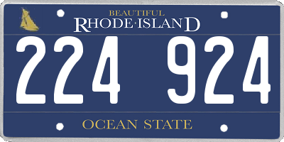 RI license plate 224924