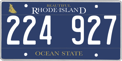 RI license plate 224927