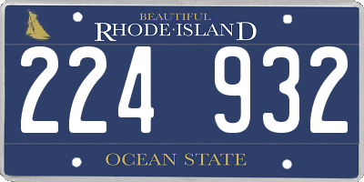 RI license plate 224932