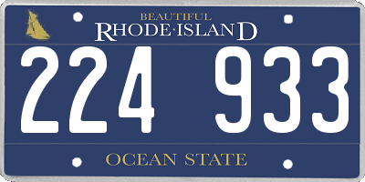 RI license plate 224933