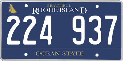 RI license plate 224937