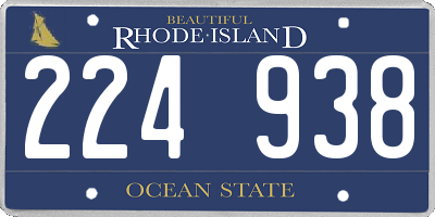 RI license plate 224938