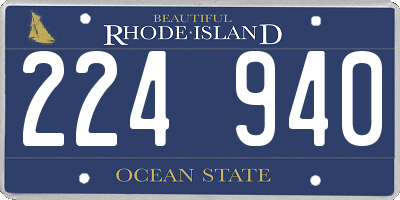 RI license plate 224940