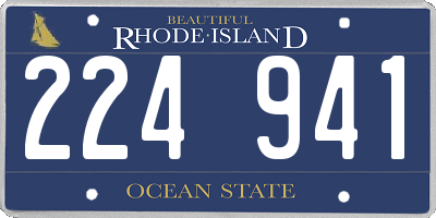 RI license plate 224941