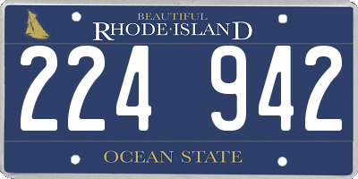 RI license plate 224942