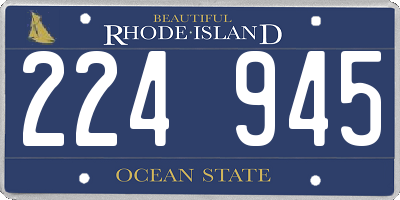 RI license plate 224945