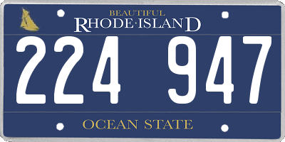 RI license plate 224947