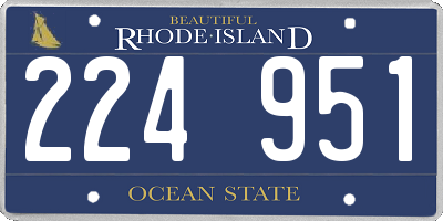RI license plate 224951