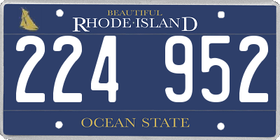 RI license plate 224952